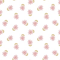 Baumwollstoff Popeline FLOWERS | white | by Poppy