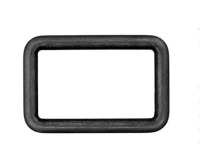 Rechteck-Ring / Schlaufe schwarz 40 mm | 2 Stück