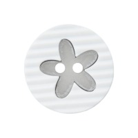 Polyesterknopf Blume 2-Loch | 15 mm | 10 Farben | 3 Stück 2