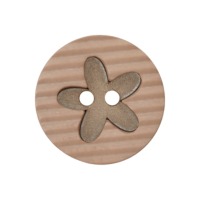 Polyesterknopf Blume 2-Loch | 20 mm | 10 Farben | 3 Stück 10