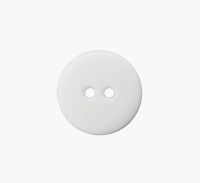 Polyesterknopf 2-Loch | 12 mm | weiß