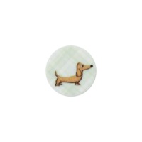 Polyesterknopf Öse Hund | 18 mm | 3 Farben | 3 Stück 2