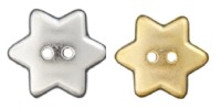 Polyesterknopf Stern | 15 mm | 2 Farben | 3 Stück
