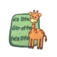 Applikation Giraffe, grün, aufbügelbar