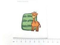 Applikation Giraffe, grün, aufbügelbar 2