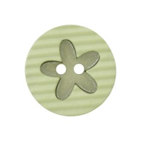 Polyesterknopf Blume 2-Loch | 15 mm | 10 Farben | 3 Stück 3
