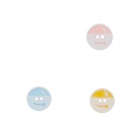Polyesterknopf Smiley, 15 mm | 3 Farben