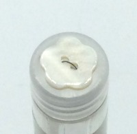 Modeknopf Perlmuttknopf Blume 12 mm 2-Loch | weiß | 3 Stück 3