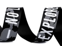 Gurtband | Band | NO LIMITS | Camouflage, grau | 25 mm breit