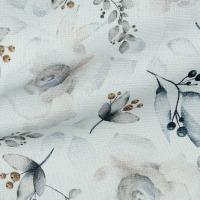 Baumwoll Canvas FLOWERS | offwhite | Ökotex
