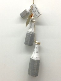 Deko-Flaschen | grau-weiß washed | Message in a bottle | Eigen en Anders 2