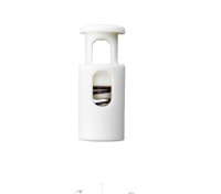 Mini-Kordelstopper | Durchlass 3 mm | für Gummikordeln | weiß
