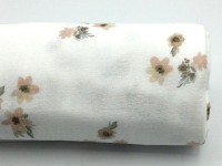 Musselin | SMALL FLOWERS | weiß | Ökotex | ab 50 cm 2