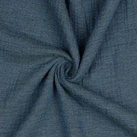 Musselin meliert | Double Gauze | Melange | jeans | Ökotex | ab 50 cm