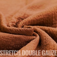 Musselin Stretch | cognac | ab 50 cm