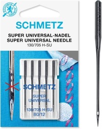 SCHMETZ | 5 Super Universal-Nadeln, Nadeldicke 80/12, 130/705 H-SU | Antihaftbeschichtung