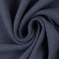 Baumwollstrick BONO | angerauhter Strickstoff | Made in Italy | jeansblau