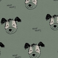 Sweat Melange DOGS | dark mint melange | by Poppy | Ökotex 5