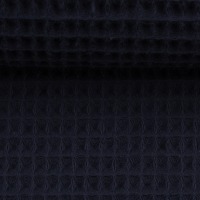 Waffel-Pique NELSON dunkelblau l | Ökotex | ab 50 cm