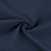 Waffel-Pique | Waffelstoff | dark jeans | Ökotex | ab 50 cm