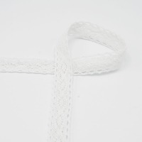Häkelborte Baumwolle 25 mm | weiß