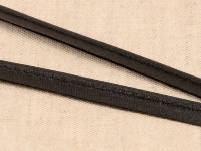 Satin Paspelband uni 10 mm | schwarz