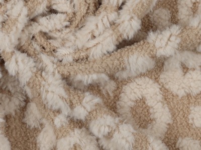 Teddybouclé | Animal Skin | für Jacken, Mäntel, Westen | beige