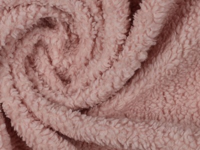 Baumwoll-Teddy | Teddy-Plüsch | 90 % Baumwolle 10 % Polyester | 300 g/m2 | light rose