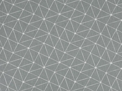 50 cm REST Beschichtete Baumwolle LUNA | geometrisches Muster | grau