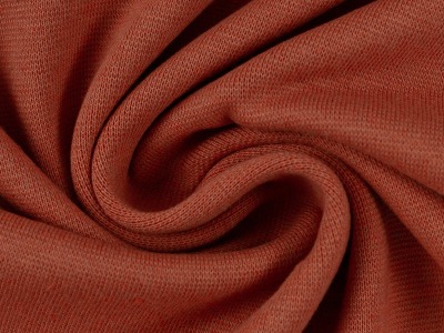 Baumwolljersey VANESSA | uni | Ökotex | terracotta 712 - passendes Bündchen: HEIKE terracotta 712