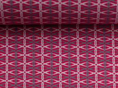 Baumwollpopeline KIM | grafisches Muster | pink | Ökotex