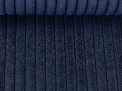 40 cm REST Cord-Samt WANJA | grob gerippter Cord-Samt | für Homedeko &amp; Bekleidung | dunkelblau