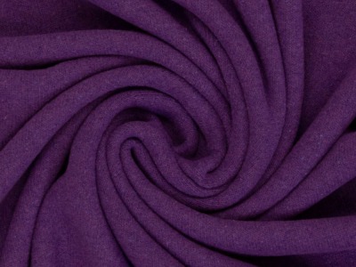 Baumwollstrick BONO | angerauhter Strickstoff | Made in Italy | violett