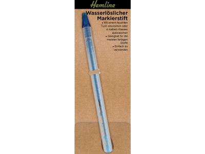 Hemline Markierstift | Trickmarker | wasserlöslich | blau | 3 mm