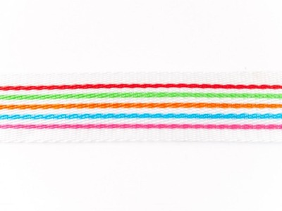 Gurtband 40 mm Multi Streifen | rot-pink