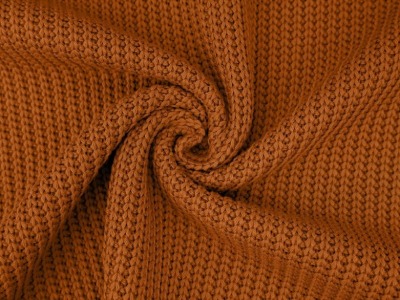 27 cm REST Big Knit | Grobstrick | Strickstoff | Baumwolle | Ökotex | brick