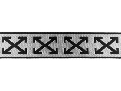 Gurtband Kreuze | gewebt | 38 mm | glänzend | für Taschen | hellgrau