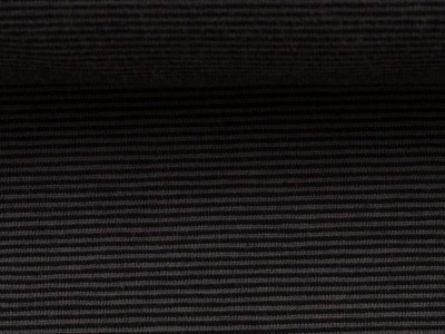 29 cm REST Baumwolljersey BELLA, Streifen, 1 mm, grau-schwarz