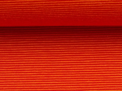 Baumwolljersey Streifen BELLA | Ringeljersey | Miniringel 1 mm | Ökotex | orange-rot