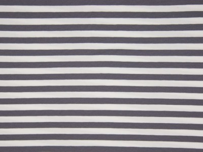 Baumwolljersey Streifen | 1 cm | Ökotex | grau - weiß