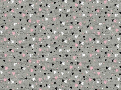 Baumwolljersey SWEETHEART | grau-rosa melange | Ökotex | ab 50 cm