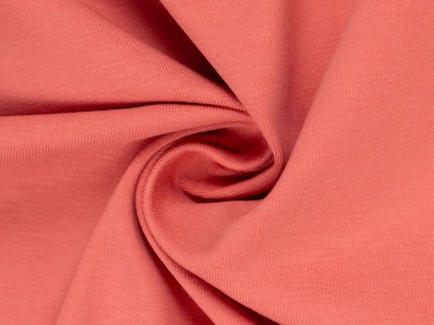 Baumwolljersey VANESSA | uni | F/S Farben | Ökotex | coral 635 - passendes Bündchen: HEIKE coral