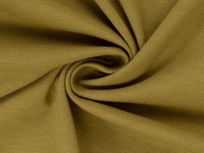 Baumwolljersey VANESSA | uni | F/S Farben | Ökotex | olive drab 762 - passend zu Bündchen HEIKE FS