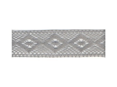 Baumwoll Spitze zum Einsetzen | 23 mm in grau