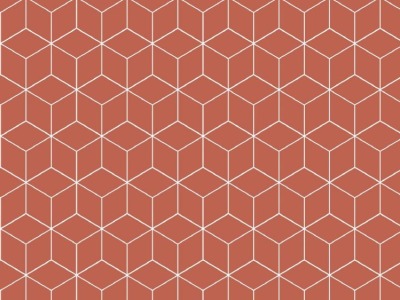 Baumwollstoff Popeline | Toff Design | Cubes, brique