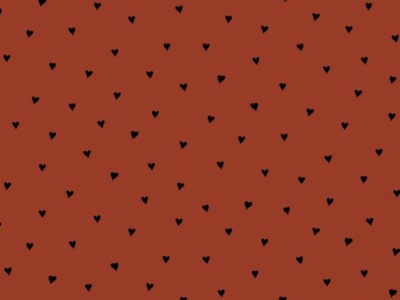 Baumwollstoff Popeline HEARTS, brushed | rust | by Poppy | Ökotex