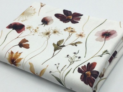 Canvas WILD FLOWERS | Digitaldruck | Ökotex | by Poppy | white