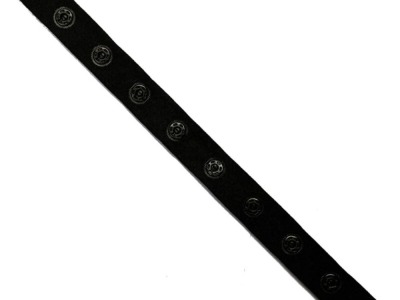 Druckknopfband 2,5 cm Knopfabstand | 18 mm breit | schwarz
