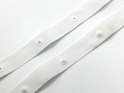 Druckknopfband, 5 cm Knopfabstand | weiß