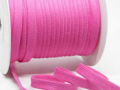Flachkordel Hoodiekordel | 10 mm | 100 Baumwolle | pink